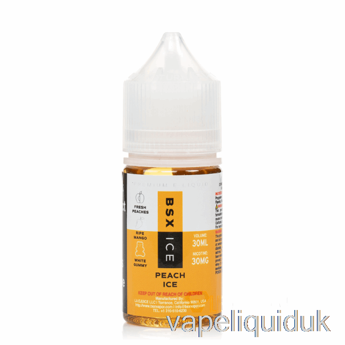 Peach Ice - BSX Salt Series - 30mL 30mg Vape Juice